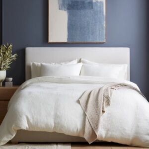 QUINCE Organic Airy Gauze Duvet Cover King/Cal King Ivory